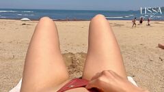 play Public Beach Exhibition: Charlie Fills Lissa's Mouth in Outdoor Encounter